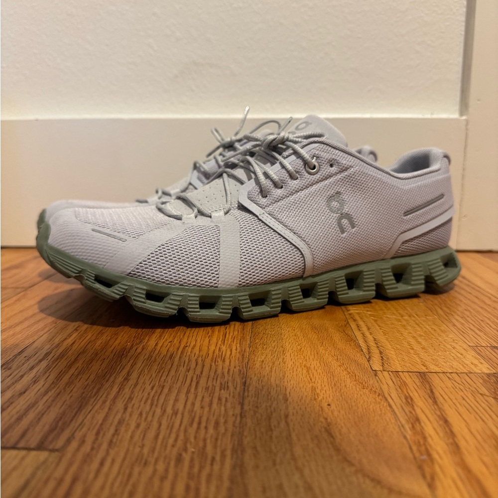 On Running Men's Cloud 5 Shoes - Glacier / Reseda - Size 12